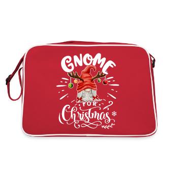 Xmas Gnomies Gnome For Christmas Weihnachten - Retro Bag - red/white - Back