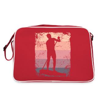 Stand Up Paddling Stand Up Board Sup - Retro Bag - red/white - Back