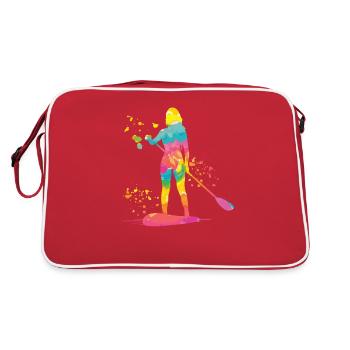 Stand Up Paddling Stand Up Board Sup - Retro Bag - red/white - Back