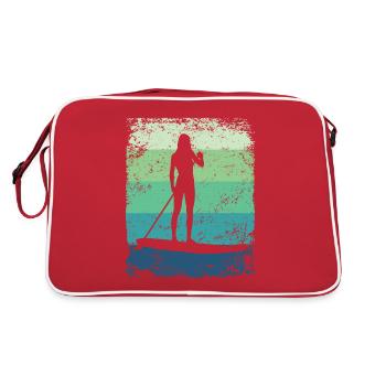 Stand Up Paddle Stand Up Board Sup - Sac Retro - rouge/blanc - Dos