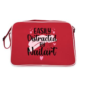 Facilement distrait par le nail art Nail Tech - Sac Retro - rouge/blanc - Dos