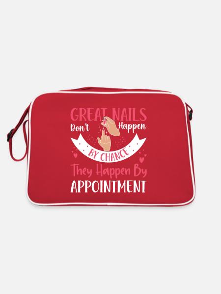 Les beaux ongles ne sont pas le fruit du hasard - Sac Retro - rouge/blanc - Dos