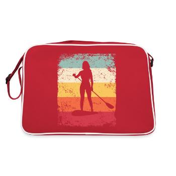 Stand Up Paddling Stand Up Board Sup - Retro Bag - red/white - Back