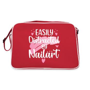 Facilement distrait par le nail art Nail Tech - Sac Retro - rouge/blanc - Dos