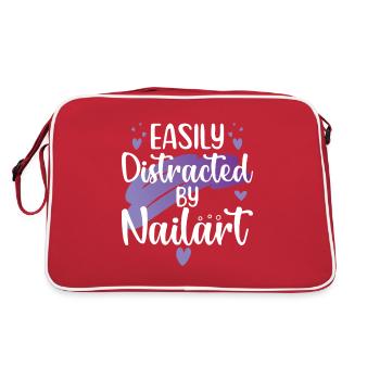 Facilement distrait par le nail art Nail Tech - Sac Retro - rouge/blanc - Dos