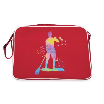 Stand Up Paddling Stand Up Board Sup - Retro Bag - red/white - Back