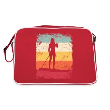 Stand Up Paddle Stand Up Board Sup - Sac Retro - rouge/blanc - Dos