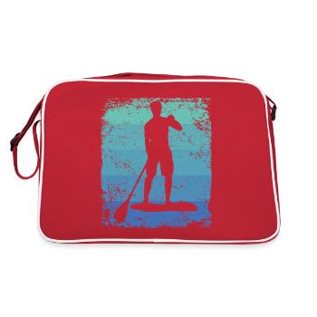 Stand Up Paddle Stand Up Board Sup - Sac Retro - rouge/blanc - Dos