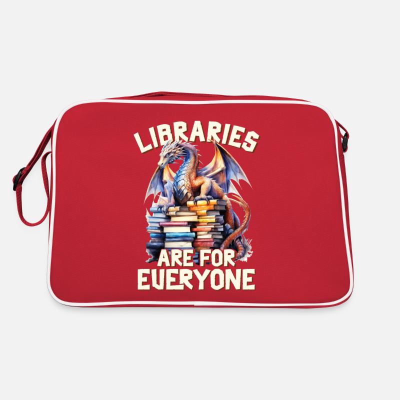 Libraries are for everyone Librarian Retro Bag