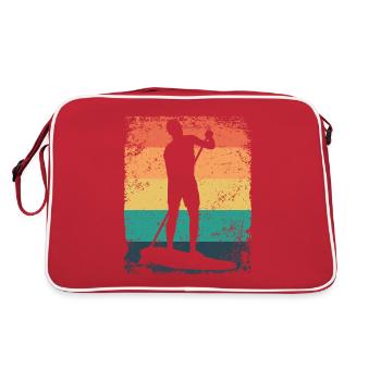 Stand Up Paddle Stand Up Board Sup - Sac Retro - rouge/blanc - Dos