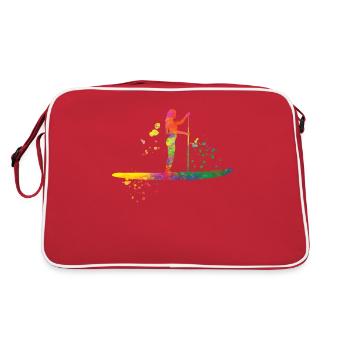 Stand Up Paddling Stand Up Board Sup - Retro Bag - red/white - Back