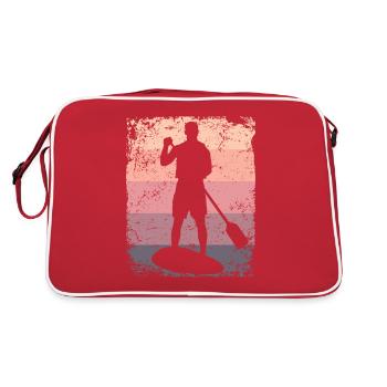Stand Up Paddling Stand Up Board Sup - Retro Bag - red/white - Back