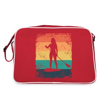 Stand Up Paddle Stand Up Board Sup - Sac Retro - rouge/blanc - Dos