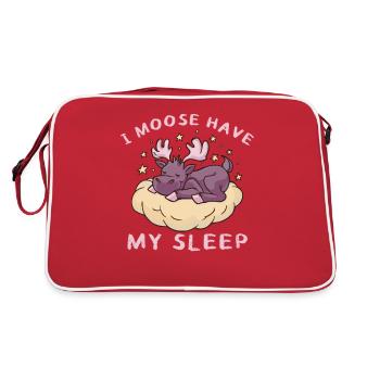 I need my sleep cute moose - Retro Bag - red/white - Back