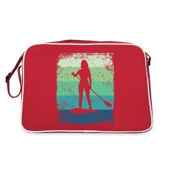 Stand Up Paddling Stand Up Board Sup - Retro Bag - red/white - Back