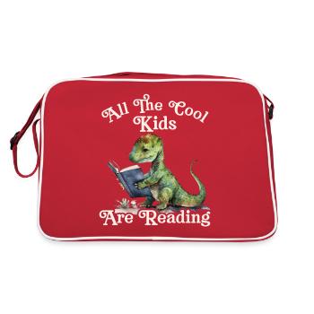 Tous les enfants cool lisent DInosaurs - Sac Retro - rouge/blanc - Dos