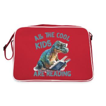 Tous les enfants cool lisent DInosaurs - Sac Retro - rouge/blanc - Dos