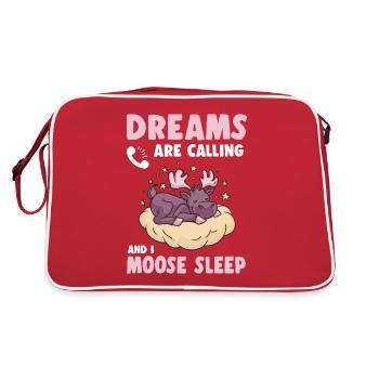 Dreams Are Calling Youth Cute Moose - Retro Bag - red/white - Back