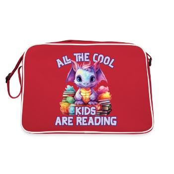 Tous les enfants cool lisent les dragons - Sac Retro - rouge/blanc - Dos