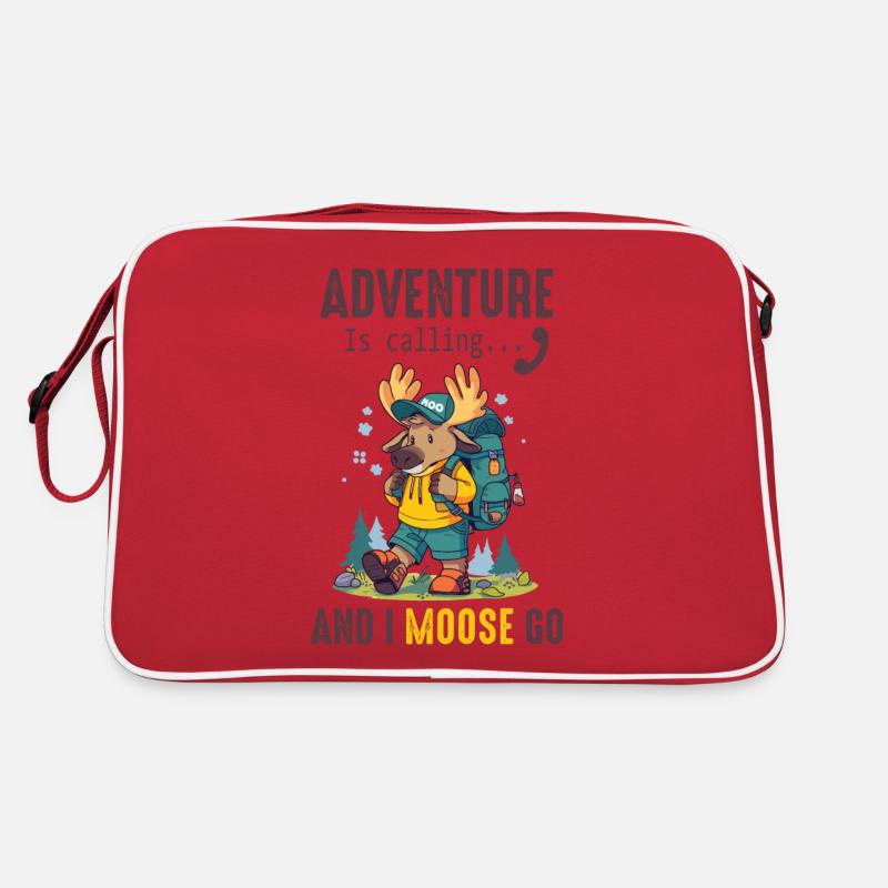 Adventure Is Calling Kinder Cute Moose Retro Tasche