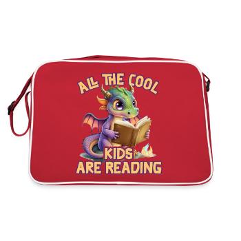 Tous les enfants cool lisent les dragons - Sac Retro - rouge/blanc - Dos