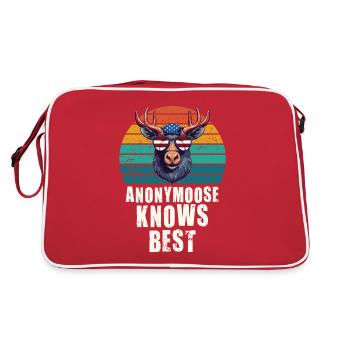 Anonymousoose connaît le meilleur orignal cool - Sac Retro - rouge/blanc - Dos