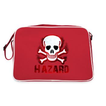 Danger skull symbol - Retro Bag - red/white - Back