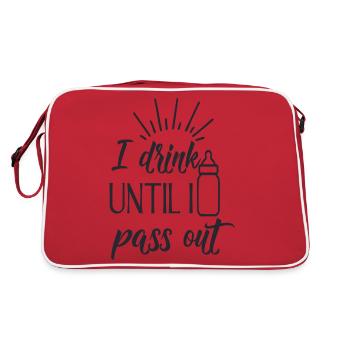 I Drink Until I Pass Out - Retro Bag - red/white - Back