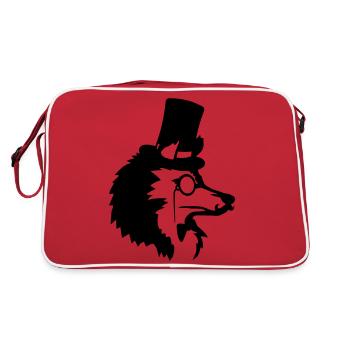 Mr. Wolf Gentlemen Cylinder - Retro Bag - red/white - Back