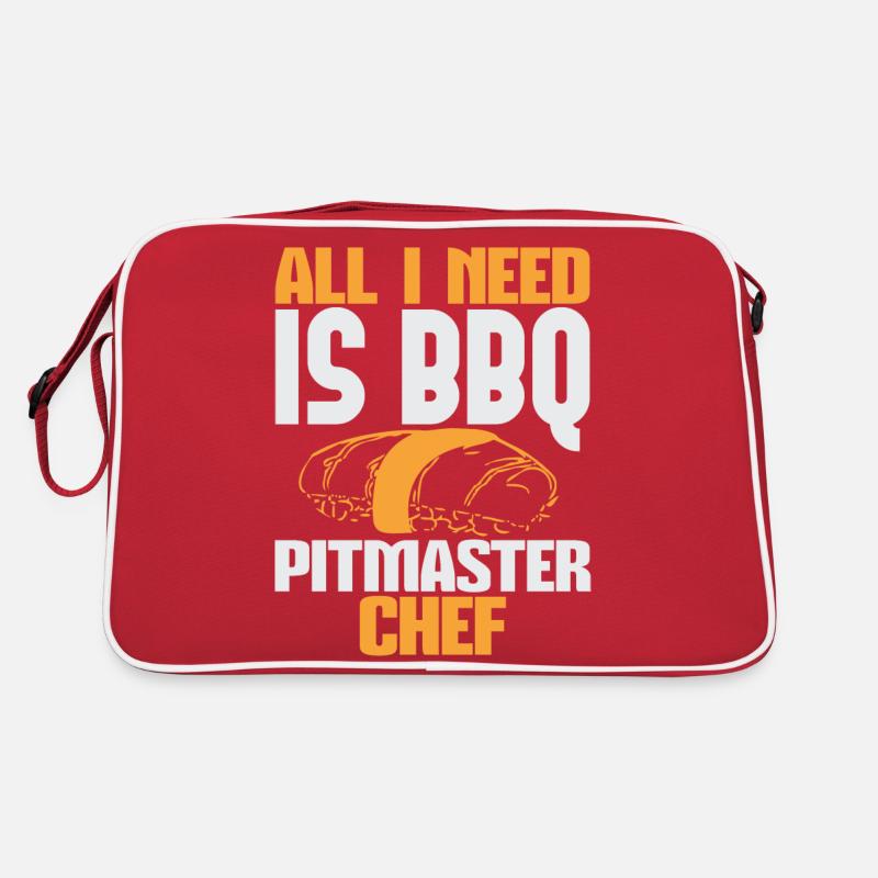 ALL I NEED IS BBQ PITMASTER CHEF Retro Bag