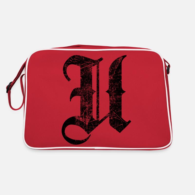 Tshirt alphabet initiale U Sac Retro