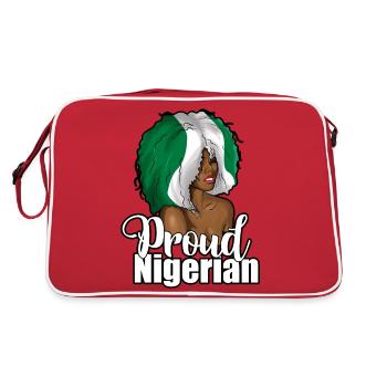 Nigéria Nigérian Afrique Flag Fierté I Cadeau - Sac Retro - rouge/blanc - Dos