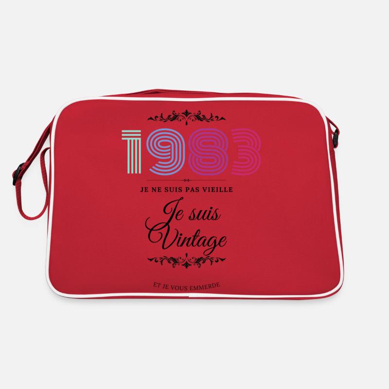 1983 - Retro Tasche - Rot/Weiß