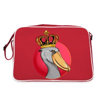 Shoebill Bird Ornithologist Forest I Gift - Retro Bag - red/white - Back