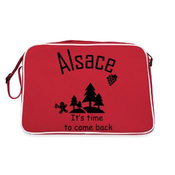 Alsace it's time to come back #tshirtalsace - Sac Retro - rouge/blanc - Dos