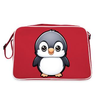 Bébé pingouin - Sac Retro - rouge/blanc - Dos