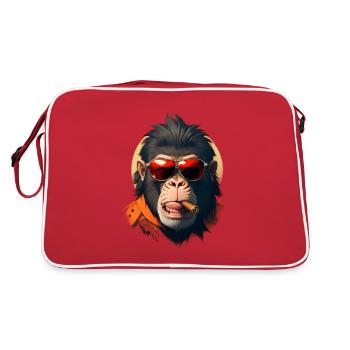Casual Monkey : Lunettes de soleil et cigare - Sac Retro - rouge/blanc - Dos