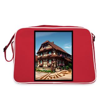 Maison Alsacienne Peinture Numérique - Sac Retro - rouge/blanc - Dos