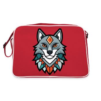 Mahakali Mystic Wolf Cult - Retro Bag - red/white - Back
