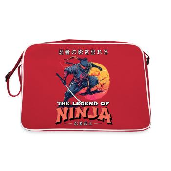 Ninja Fighter Guerrier Shinobi Japon Épée Katana - Sac Retro - rouge/blanc - Dos