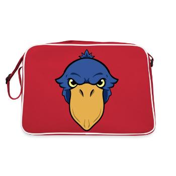 Shoebill Bird Ornithologist Forest I Gift - Retro Bag - red/white - Back