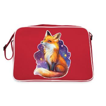 Renard et ciel étoilé - Sac Retro - rouge/blanc - Dos