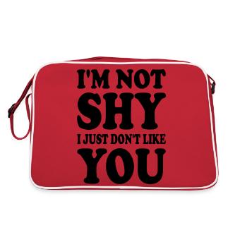 i'm not shy i just don't like you - Retro Bag - red/white - Back