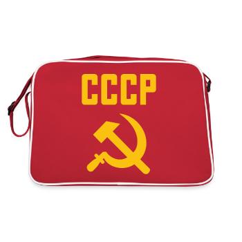 Soviet - Hammer and Sickle Soviet Union - Communist - Retro Bag - red/white - Back