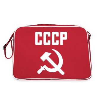Soviet - Hammer and Sickle Soviet Union - Communist - Retro Bag - red/white - Back