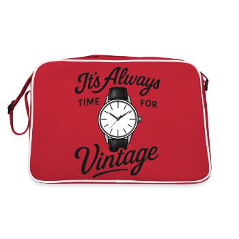 A great design for watchmakers and watch collectors - Retro Bag - red/white - Back