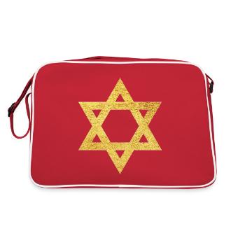 Star of David Faith Symbol of Protection - Retro Bag - red/white - Back