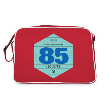 Vignette automobile 1985 France rétro voiture - Sac Retro - rouge/blanc - Dos