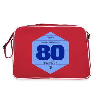 Vignette automobile 1980 France rétro vintage - Sac Retro - rouge/blanc - Dos