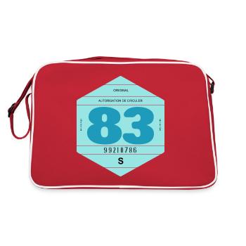 Vignette automobile 1983 France rétro voiture - Sac Retro - rouge/blanc - Dos